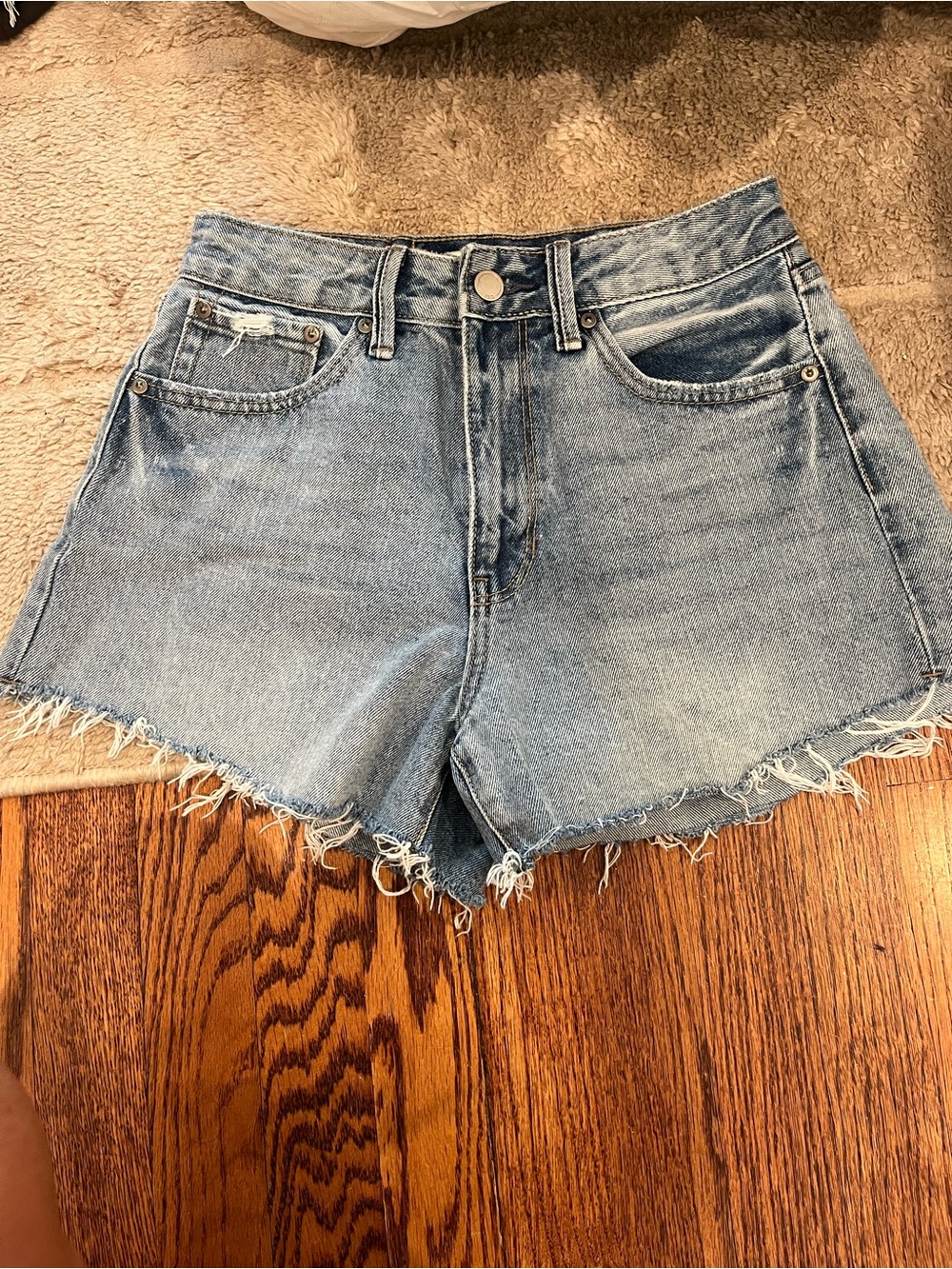 Just Black Light Wash Denim Jean Shorts - Picture 9 of 10